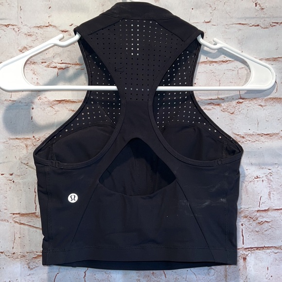 Lululemon high neck pullover sports bra zipper front padded Unleash Strength 4 - Picture 3 of 12